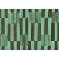 thumbnail image 1 of Ahgly Company Machine Washable Indoor Rectangle Abstract Turquoise Blue Modern Area Rugs, 7' x 9', 1 of 4