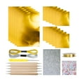 thumbnail image 1 of 15 hojas de estampación metálicas, hojas de papel de aluminio para juego de herramientas de estampación. Oro, 1 of 9