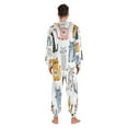 thumbnail image 7 of IAUYY Unisex Adult Onesie Pajamas Ultra-Soft Crystal-Soft Fabric, Halloween Adult Onesie Pajamas Adults,With a Zipper Plus Size Onesie Pajamas, Playful Graffiti Style, 7 of 7
