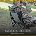 thumbnail image 4 of ARROWHEAD OUTDOOR Portable Folding Turkey Hunting Blind Chair with Padded Armrest, No-sink Feet and Shoulder Strap, Camouflage, Low Profile, Mesh Seat, 4 of 19