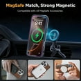 thumbnail image 6 of Allytechgroup Magnetic Case for iPhone 16 Pro Max, [Compatible with Magsafe] Slim Lightweight PU Leather PC+TPU Rugged Shockproof Protective Back Cover Bumper for iPhone 16 Pro Max, Brown, 6 of 8