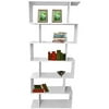 "Estink 6-Tier Bookshelf,75.6"" Tall Wooden Bookcase Storage Unit Modern Display Shelf Cabinet Room Divider Furniture for Home and Office,White"