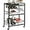 Marble White, variant on Bar Cart - Serving Cart for Home - Microwave Cart, Drink Cart, Mobile Kitchen Shelf with Wine Rack and Glass Holder, Rolling Beverage Cart