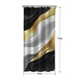 thumbnail image 5 of Black Marble Gold Line Pattern Shower Curtain 36"x72" ,Bathroom Decorative Shower Curtains Set with 12 Hooks,Modern Waterproof Washable Shower Curtain, 5 of 6