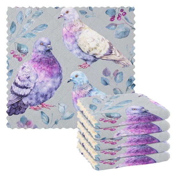 6 Pieces of Kitchen Towels 11x11Inch Kitchen Dish Cloths Kitchen Dish Towels Reuseable Cleaning Cloths Pigeon
