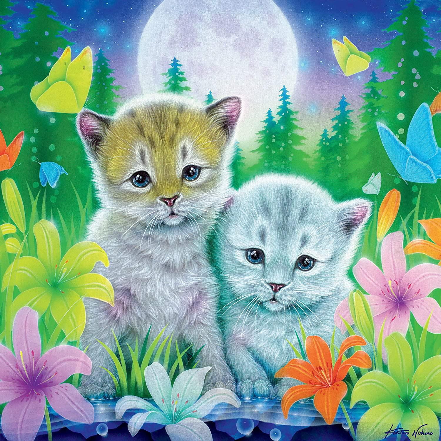 Ceaco Furry Friends Glitter 100-Piece Puzzle Cat Best Friend