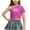 Hot Pink, variant on Taqqpue Kids Girls One-Shoulder Sequins Dance Vest Solid Color Jazz Hip Hop Stage Performance Tank Crop Tops Clothes Dancewear for Girls 3-16Y