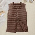 thumbnail image 2 of Ashirexll Womens Puffer Vest Short Sleeveless Lightweight Down Zip Front and Button Front Vest, 2 of 4
