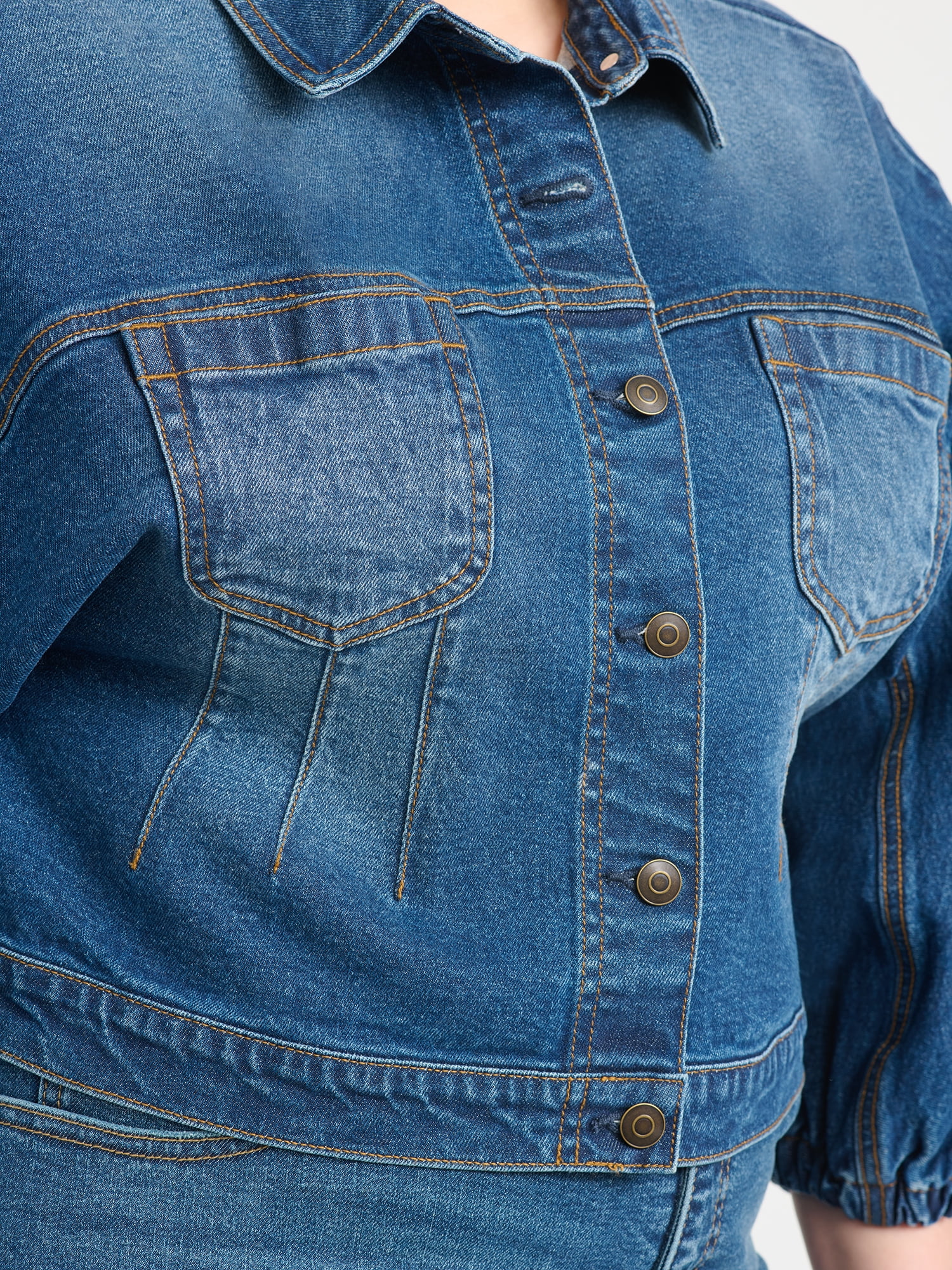 Sofia Vergara Women's Plus Size Darted Denim Waist Jacket Sizes 14W-26W