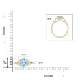 thumbnail image 6 of ANGARA Natural 1.5 ct Aquamarine with Diamond Collar Engagement Ring in 14K Yellow Gold for Women (Size-9x7mm) | March Birthstone, Anniversary, Jewelry Gift for Women | Natural Aquamarine Ring, 6 of 10