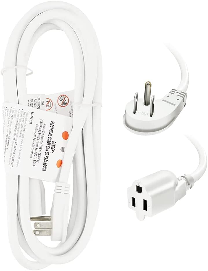 EP 10 Ft 16/3 Flat Plug Indoor Extension Cord, White Low Profile
