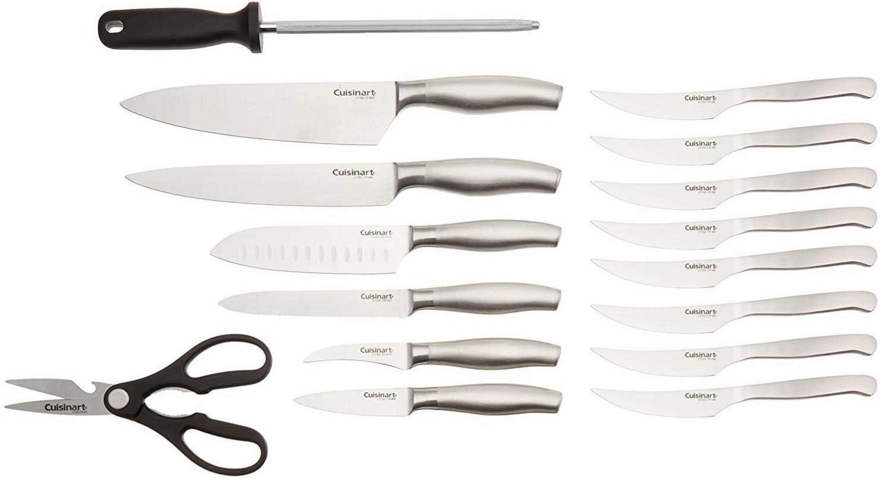 Cuisinart 17-Piece Knife Set, Precision Stainless Steel Blades, Lightweight Design, Dishwasher Safe