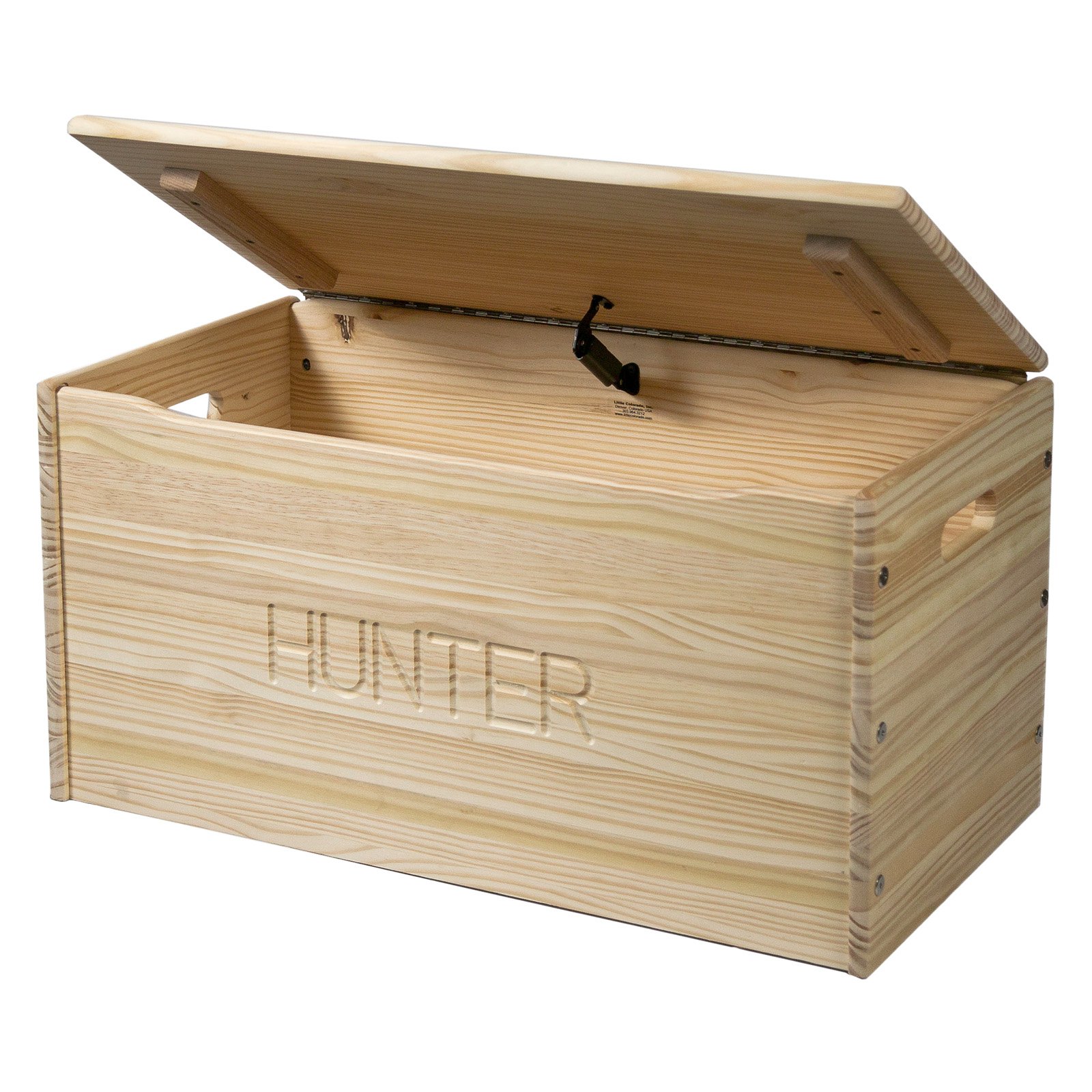 Little Colorado Solid Wood Toy Storage Chest with Carved