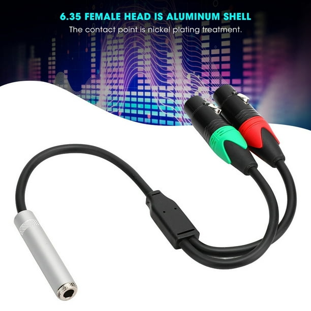 Cable de Audio de 6.35 A Femenino A XLR, Cable de Conexión de Audio XLR de 11.81 Pulgadas, Para Amplificador de Alimentacia para el Amplificador de Auriculares