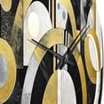 thumbnail image 3 of Designart "Geometric Illusions Gold Black Gold Abstraction" Abstract Shapes Oversized Wall Clock, 3 of 5