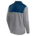thumbnail image 3 of Men's Fanatics Heather Gray Seattle Kraken Launch It Quarter-Zip Jacket, 3 of 3