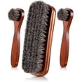 thumbnail image 1 of 3 Pieces Horsehair Shoes Polish Brushes Kit Leather Shoes Boots Care Clean Polish Daubers Applicators, 1 of 5