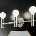 thumbnail image 3 of Torche 3-Light Bathroom Vanity Light in Brushed Nickel, 3 of 8
