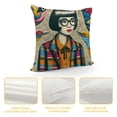 thumbnail image 4 of Leisuo Stone Bird Throw Pillow Covers Square Double-Sided Home Decor Pillow Case Soft Cushion Covers for Couch Bedroom Car White, 4 of 5
