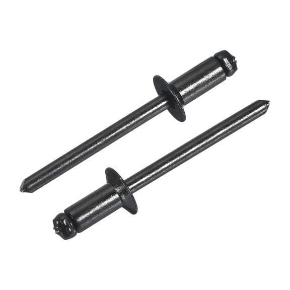 Uxcell 100Pcs 3/16"x3/8" Aluminum Blind Rivets, Countersunk Head Split Rivets, Black