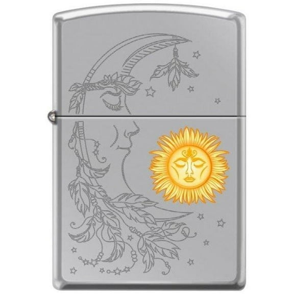 Zippo Lighter - Sun  Moon Hi Polish Chrome