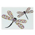 thumbnail image 1 of Modern Cutting Board, Butterfly and Dragonflies Colorful Alluring Wings and Dark Silhouettes Print, Decorative Tempered Glass Cutting and Serving Board, Large Size, Multicolor, by Ambesonne, 1 of 1