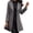 Grey XXL, variant on Women Woolen Jacket Turn-down Collar Solid Color Single-breasted Coat Slim Fit Thermal Long Sleeved Commuting Dating Spring Fall Winter Overcoat