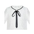 thumbnail image 5 of Girls Dress Lace Wave Hem Off White Elegant 3/4 Sleeve 10 Years, 5 of 6