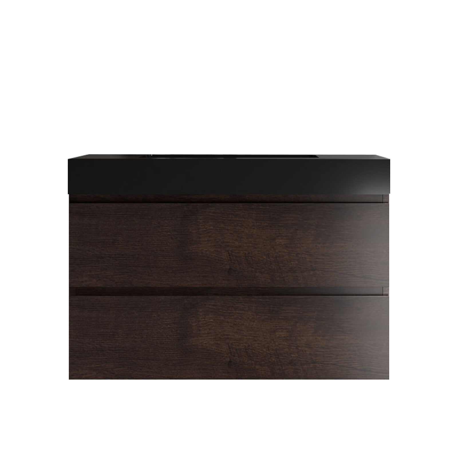 Vanity With Sink, BB02-36-109, Integrated engineered quartz basin WITHOUT drain and faucet, matte black color, Matt Black Bathroom Vanity,Quartz Single Sink Vanity, Bath & Faucets Bathroom Vanities