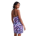 thumbnail image 4 of Miken Women's Juniors' High-Neck Sleeveless Swim Cover-Up (Black Violet, Medium), 4 of 4
