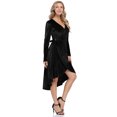 thumbnail image 2 of Robe de Soirée Formelle en Velours pour Femmes Manches Longues Mini Robes, 2 of 4