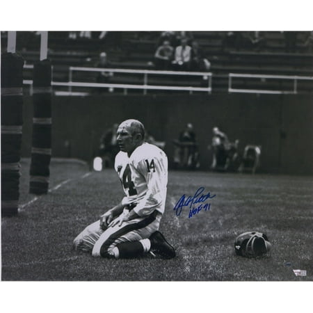 Y.A. Tittle New York Giants Autographed 16" x 20" Agony of Defeat Blood Photograph with "HOF 71" Inscription - Blue Ink - Fanatics Authentic Certified