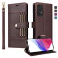 thumbnail image 3 of FOXDOCK Funda tipo Cartera para Samsung Galaxy A32 5G – Cubierta de Cuero PU con Múltiples Ranuras, Bolsillo para Efectivo y Correa de Muñeca, 3 of 6