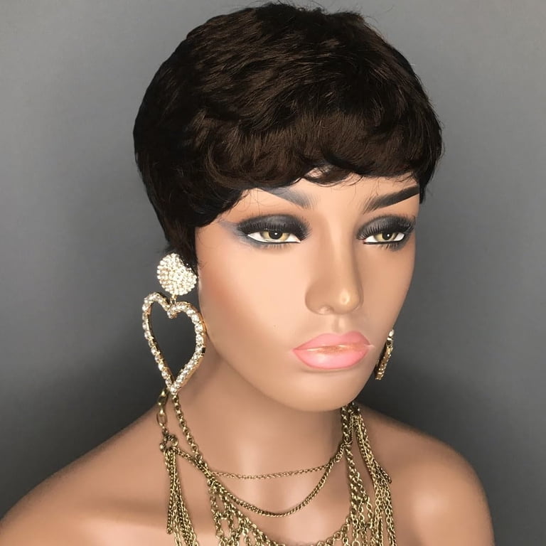 Pixie Cut Wig Human Hair Short Human Hair Wigs for Back  display picture 1