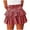 Red, variant on yillto Women's Smock Skirt Plaid High Waisted Ruffle Short Skirts Tiered Layered Flowy Mini Skirts