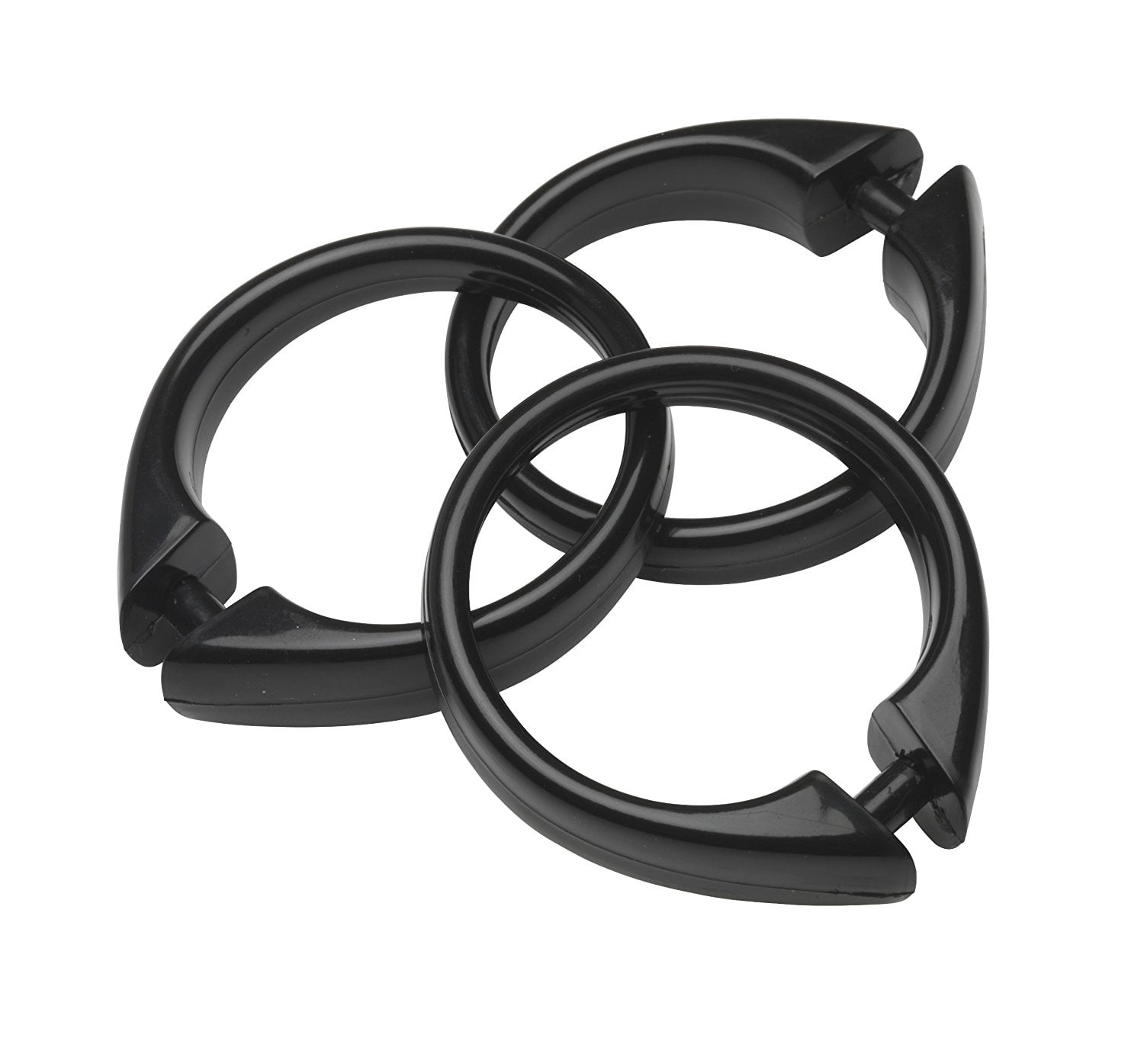 Snap Plastic Shower Curtain Hooks Black Set Of 12 By Carnation Home Fashions From Usa