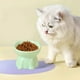 thumbnail image 5 of Comedero elevado de cerámica para gatos | Gran capacidad de 250 ml | Diseño ancho y poco profundo para aliviar la fatiga de los bigotes y brindar soporte al cuello | Comedero y bebedero fácil, 5 of 6