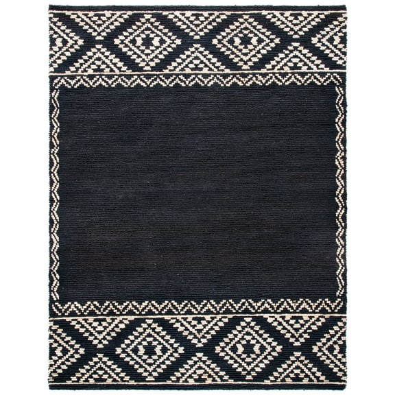 SAFAVIEH Natural Fiber Arianne Geometric Area Rug, Black, 8' x 10'