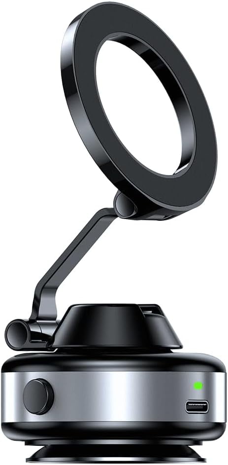 CloudValley 15W Wireless Charger Magnetic Car Mount Phone Holder Carbon Fiber, Dashboard/Windshield 360° Adjustable Stand [Compatible With MagSafe] Wireless Charging Arm For IPhone 17-12 Series - View #5
