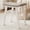 White, variant on Solid Wood Small Vanity Stool Chair, Makeup Stools for Vanity Desk, Bathroom Vanity Chair, Padded Foot Stool for Living Room, Ottoman Foot Rest for Couch, Small Bench for Entryway, Black