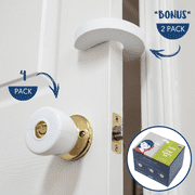 Wittle Door Safety for Kids | 4 Door Knob Covers & 2 Finger Pinch Guards | Child Proof Door Lock and Baby Door Stopper