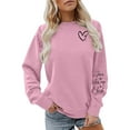 thumbnail image 2 of Clothing 2025 Yajing Oversized Sweatshirt for Women Sweatshirt for Women Sweatshirts for Women Has My Back Sweatshirt Inspirational Pullover Graphic Tops L Pink, 2 of 4