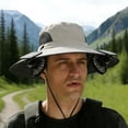 thumbnail image 2 of gcong 2-in-1 Hat Fan, Wide Brim Solar Fan Hat-Solar & USB Charging, Outdoor Sun Hat with 2 Fan, UPF50+, 2 of 4