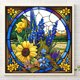 thumbnail image 1 of Cuadros Decorativos 5D bricolaje cuadrado completo taladro diamante pintura vidrieras girasol decoración (ZQA840) Wdftyju embutido en tela, 1 of 1
