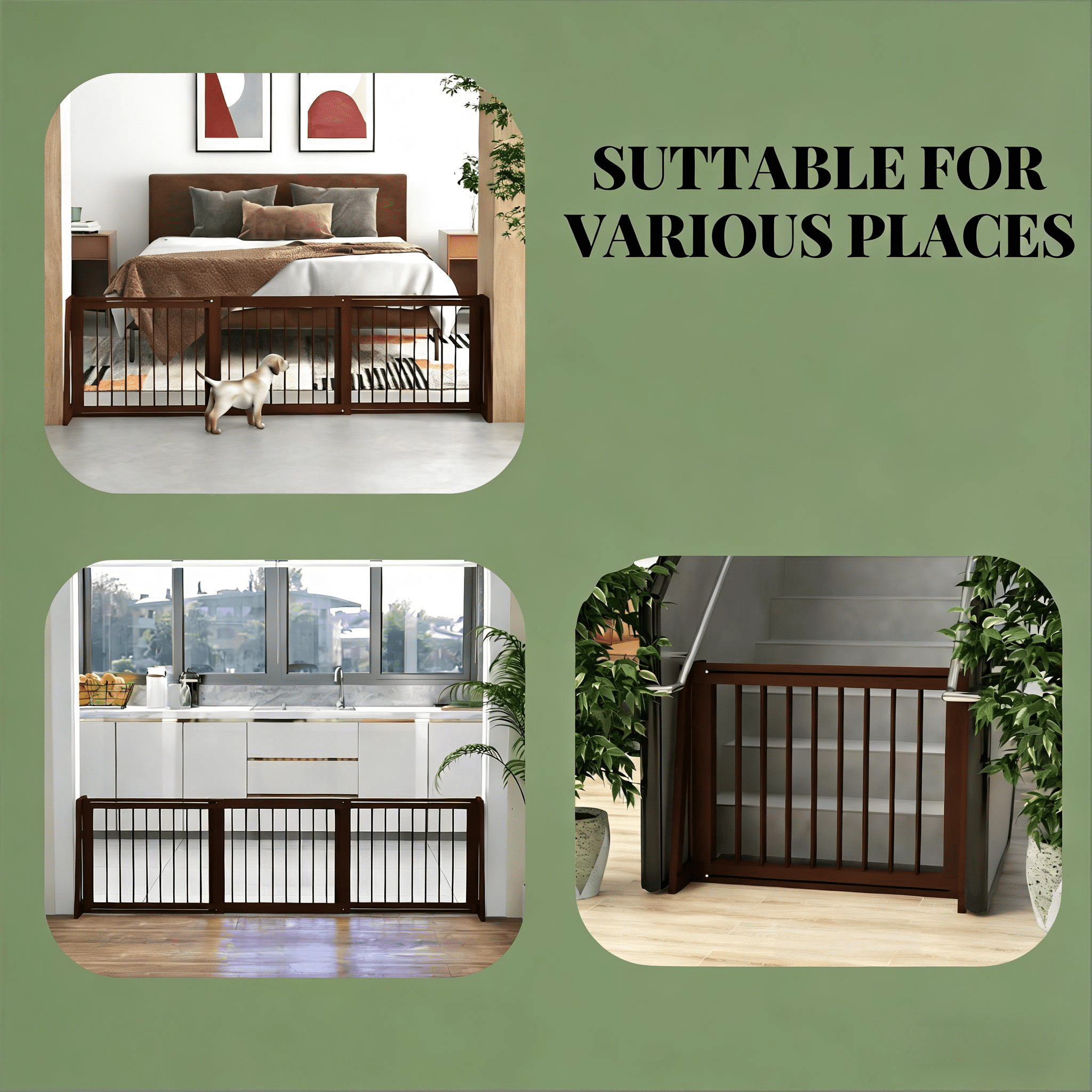 Wooden Pet Gate, Freestanding Pet Gate