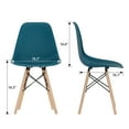 thumbnail image 4 of Furmax Pre Assembled Style Mid Century Modern DSW Shell Lounge Plastic Kitchen, Dining, Bedroom, Living Room Side Chairs Set of 4, Dark Green, 4 of 8