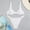 White, variant on Boho Swimsuits for Women,Womens Bikini,Thong String 2 Piece Bikini Set,Summer Swimsuit,Bikini Sets for Women,Strapless Bathing Suits for Women,Bralette Bikini Set Blue S