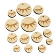thumbnail image 1 of Sweet Eyelashes Single Wood Mini Charms Shapes DIY Craft Jewelry - With Hole - 30mm (6pcs), 1 of 7