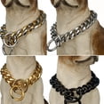 thumbnail image 3 of Collar de acero inoxidable para mascotas, cadena de eslabones cubanos de alta resistencia para perros grandes, Pitbull, Bulldog Francés, Curb, 19mm, 3 of 4