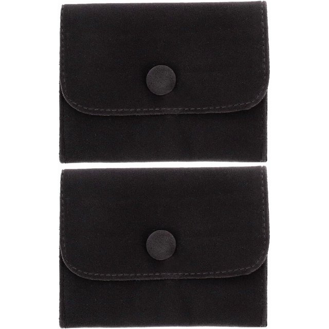ZOUSSIQI 2pcs Watch Storage Bag Jewelry Storage Bag Packaging Bag Linen Organizer Bag Organizer for Purse Travel Organizer Small Bags Jewelry Purse Bags Snap Jewelry Bag Button Case CA919-53196